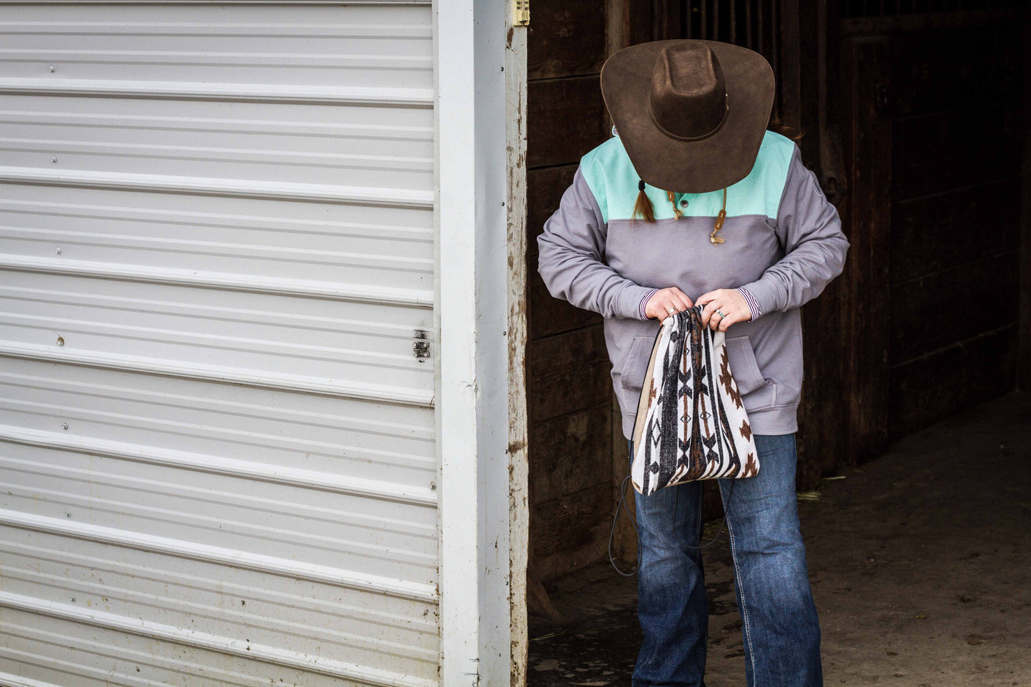 Riata Drawstring Bag - "Grasslands"